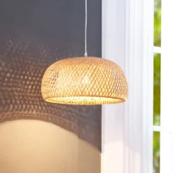 Lindby Riippuvalaisin Jadwiga, Ø 45 cm, bambu, E27