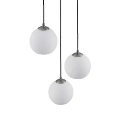 Lindby riippuvalaisin Jurian, Ø 32 cm, 3-valo, nikkeli/opal, lasi