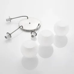 Lindby riippuvalaisin Jurian, Ø 32 cm, 3-valo, nikkeli/opal, lasi