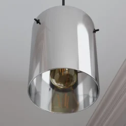 Lindby riippuvalaisin Kourtney, Ø 15 cm, musta/harmaa, lasi, E27