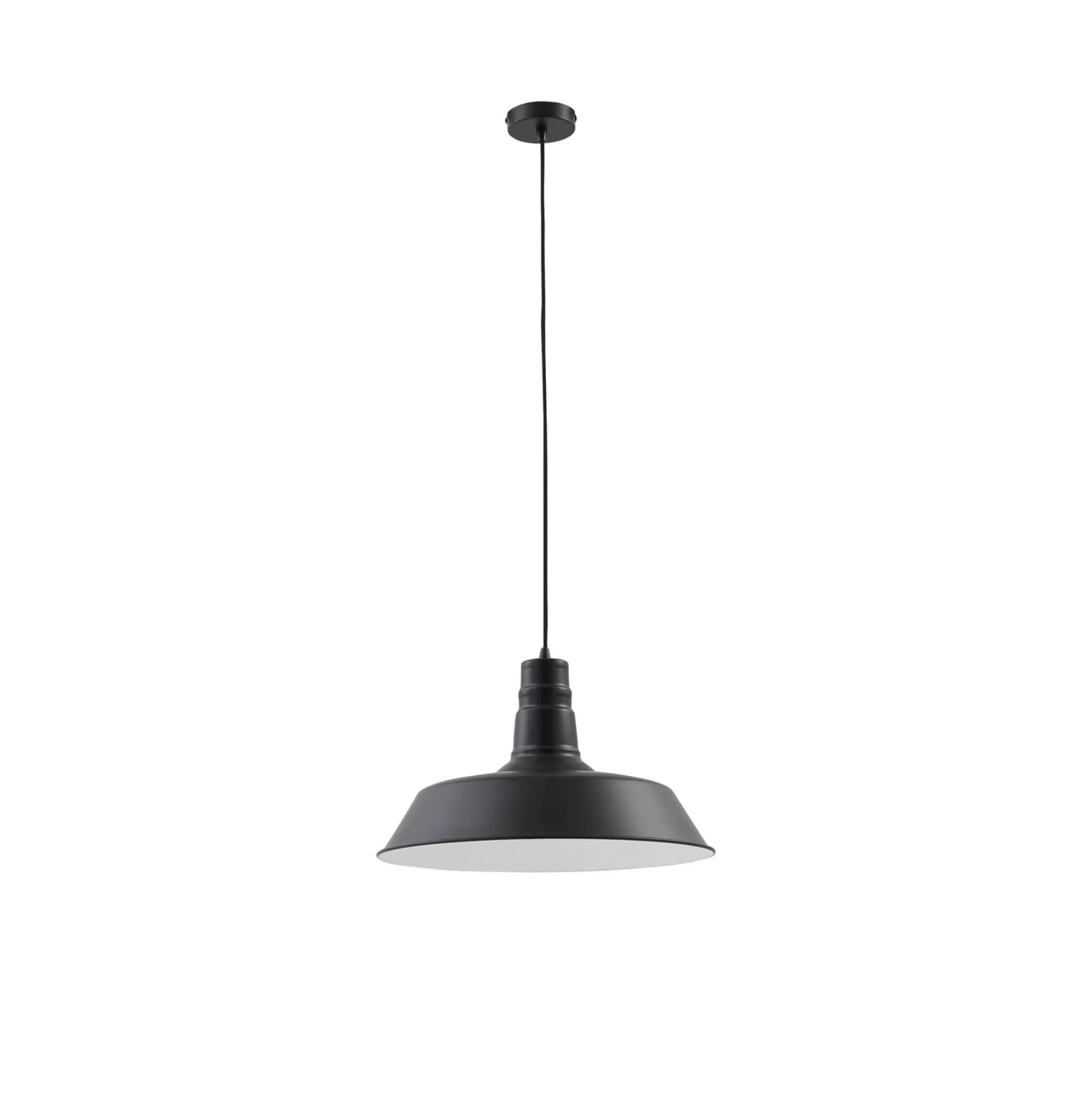 Lindby riippuvalaisin Laylan, musta/valkoinen, Ø 46 cm, metallia