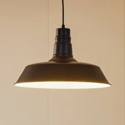 Lindby riippuvalaisin Laylan, musta/valkoinen, Ø 46 cm, metallia
