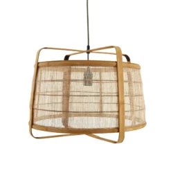 Lindby Riippuvalaisin Liriana, bambu, rauta, Ø 45 cm, E27