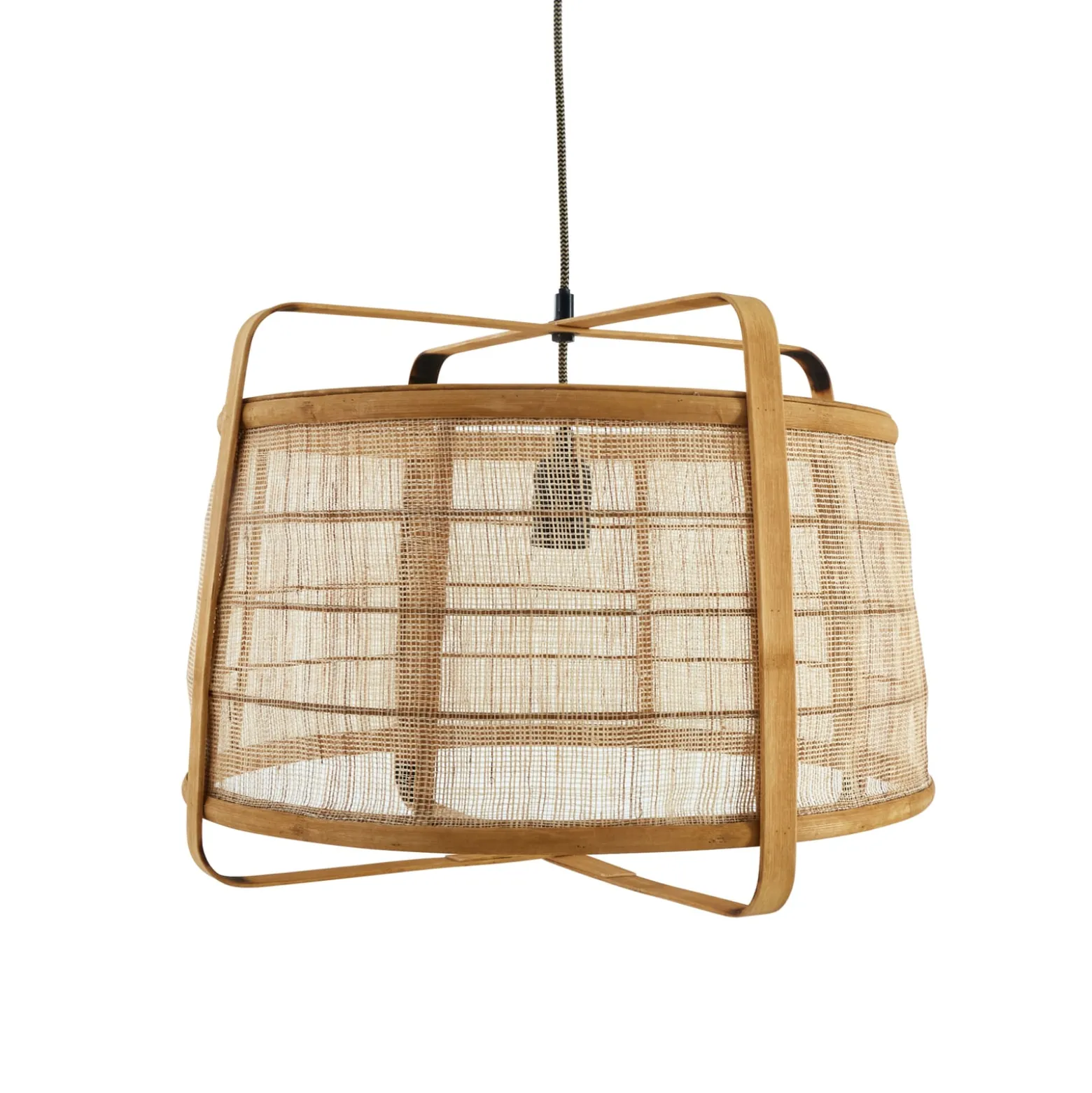 Lindby Riippuvalaisin Liriana, bambu, rauta, Ø 45 cm, E27
