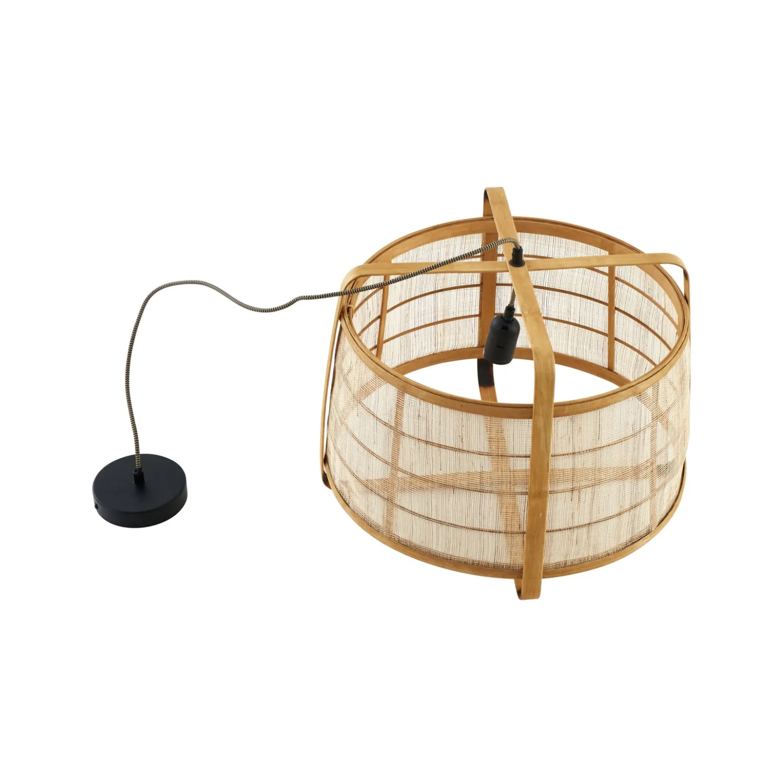 Lindby Riippuvalaisin Liriana, bambu, rauta, Ø 45 cm, E27