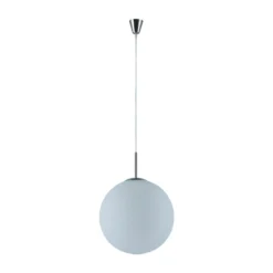 Lindby Riippuvalaisin Marike, Ø 40 cm, valkoinen, lasi, pallopallo, E27