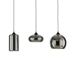 Lindby Riippuvalaisin Marla, 3-valo, lasi, savunharmaa, 102cm