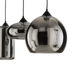 Lindby Riippuvalaisin Marla, 3-valo, lasi, savunharmaa, 102cm