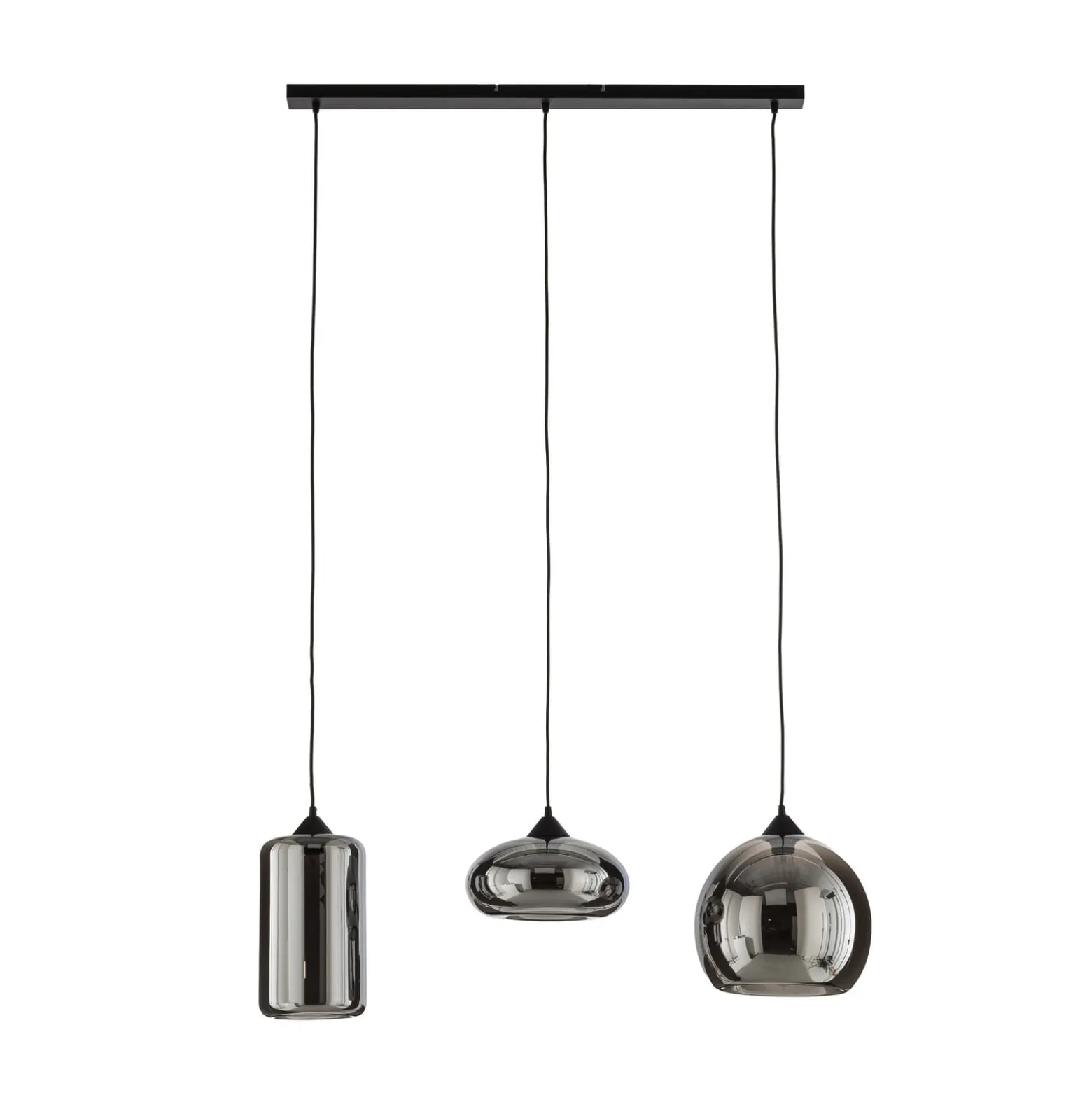 Lindby Riippuvalaisin Marla, 3-valo, lasi, savunharmaa, 102cm