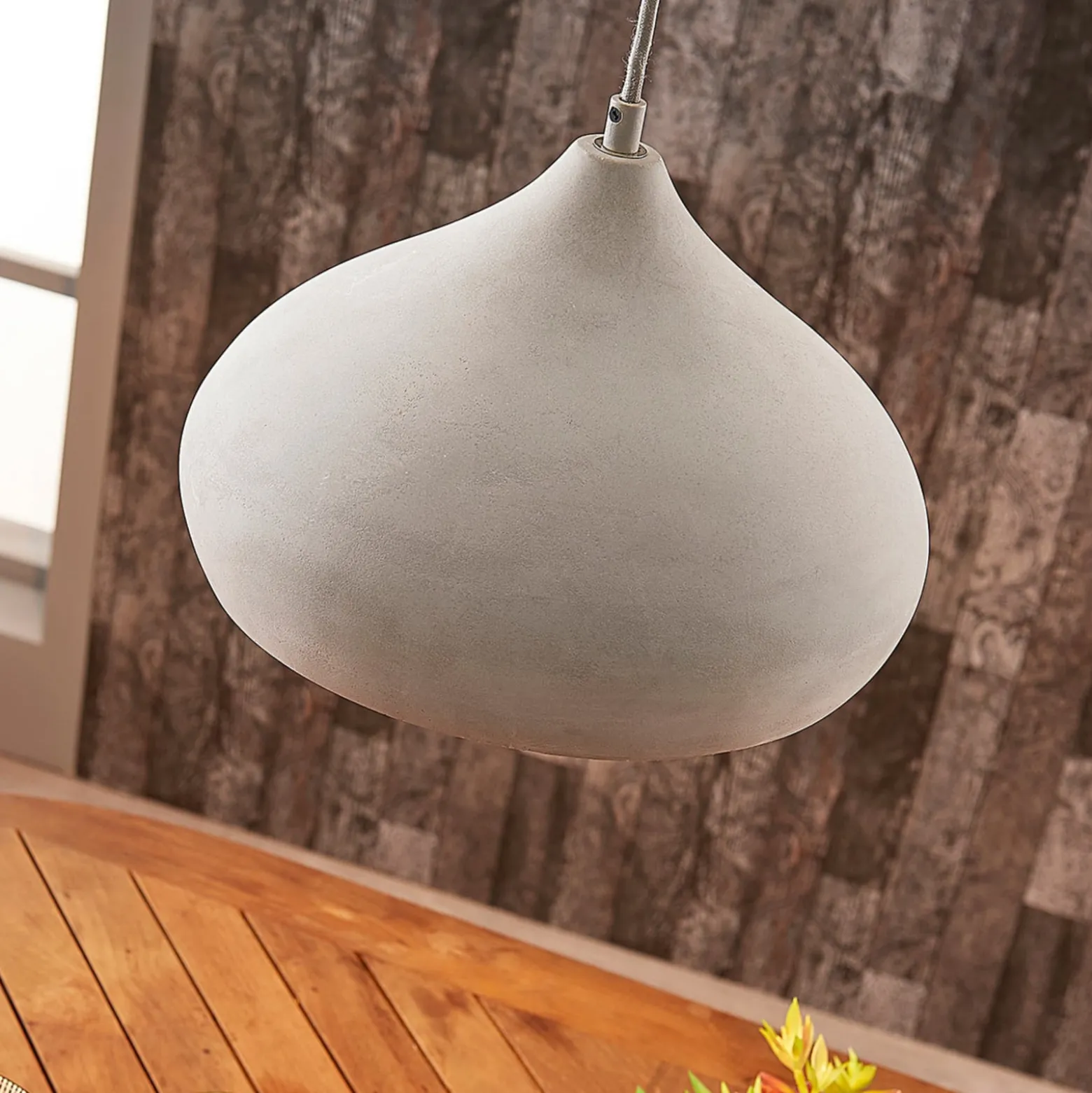 Lindby riippuvalaisin Morton, Ø 29 cm, harmaa, betoni, E27