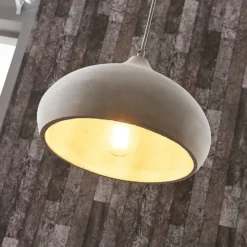 Lindby riippuvalaisin Morton, Ø 29 cm, harmaa, betoni, E27