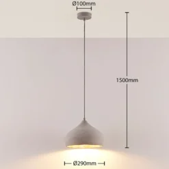 Lindby riippuvalaisin Morton, Ø 29 cm, harmaa, betoni, E27