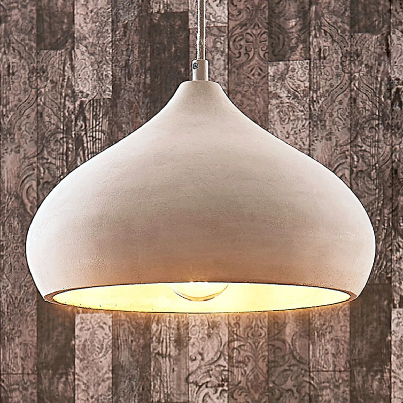 Lindby riippuvalaisin Morton, Ø 29 cm, harmaa, betoni, E27