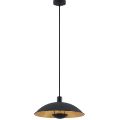 Lindby riippuvalaisin Narisara, Ø 40 cm, E27, musta-kultainen