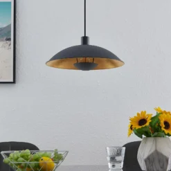Lindby riippuvalaisin Narisara, Ø 40 cm, E27, musta-kultainen