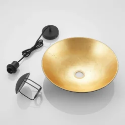 Lindby riippuvalaisin Narisara, Ø 40 cm, E27, musta-kultainen