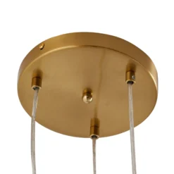 Lindby riippuvalaisin Piatra, Ø25cm, 3-valo, konjakki/messinki, lasi