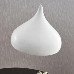 Lindby Riippuvalaisin Ritana, valkoinen, metalli, Ø 31 cm, E27