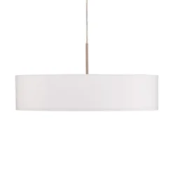 Lindby riippuvalaisin Sebatin, Ø 50 cm, valkoinen, kangas, E27