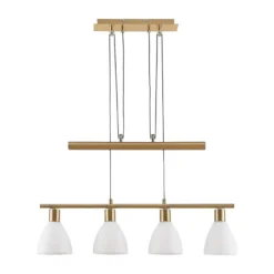 Lindby riippuvalaisin Simeon, messinginvärinen, lasi, 73 cm, E14