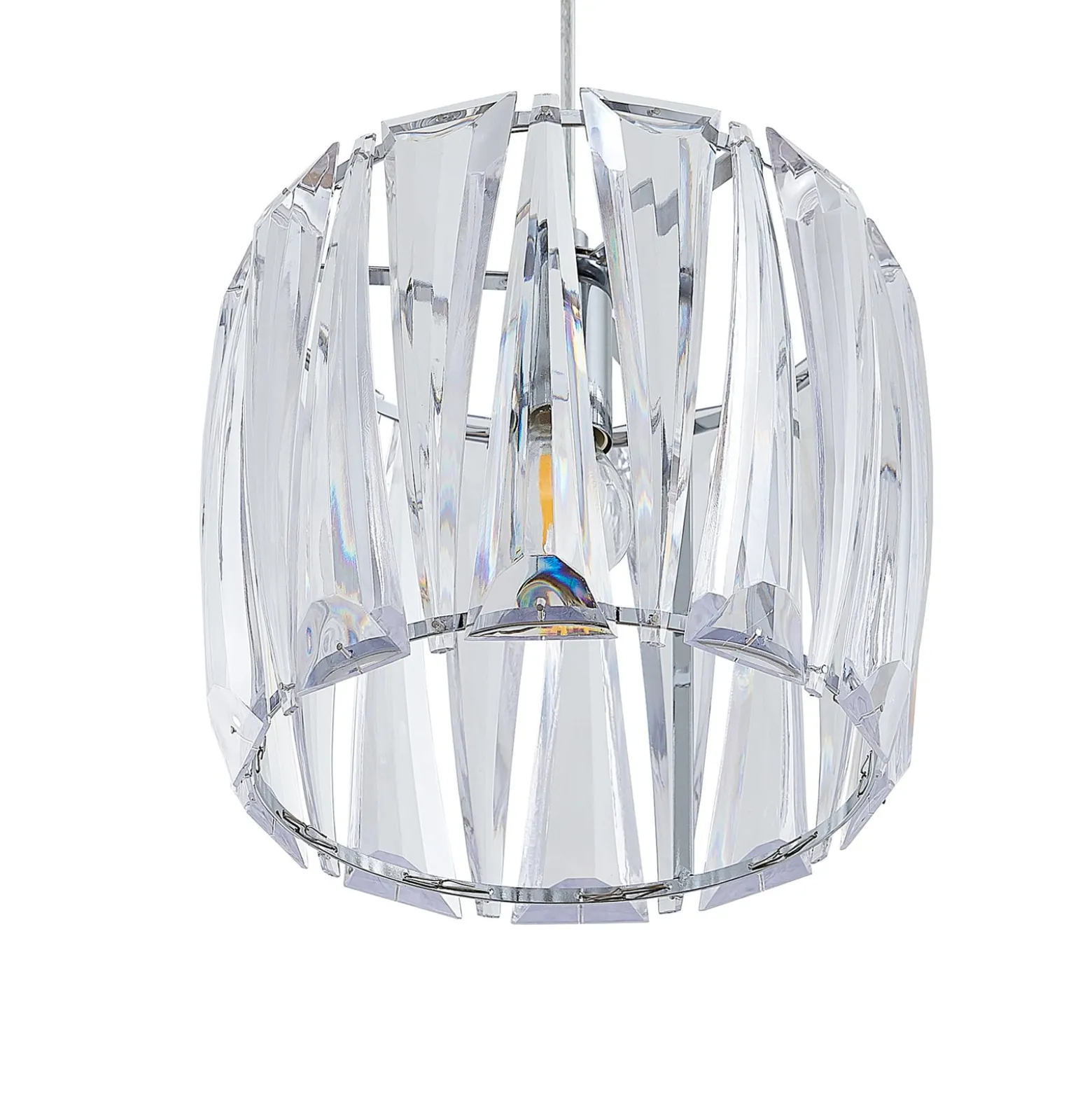 Lindby riippuvalaisin Sofia, 107 cm, 3-valo, E14, kromi/selkeä