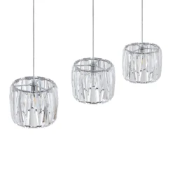 Lindby riippuvalaisin Sofia, 107 cm, 3-valo, E14, kromi/selkeä