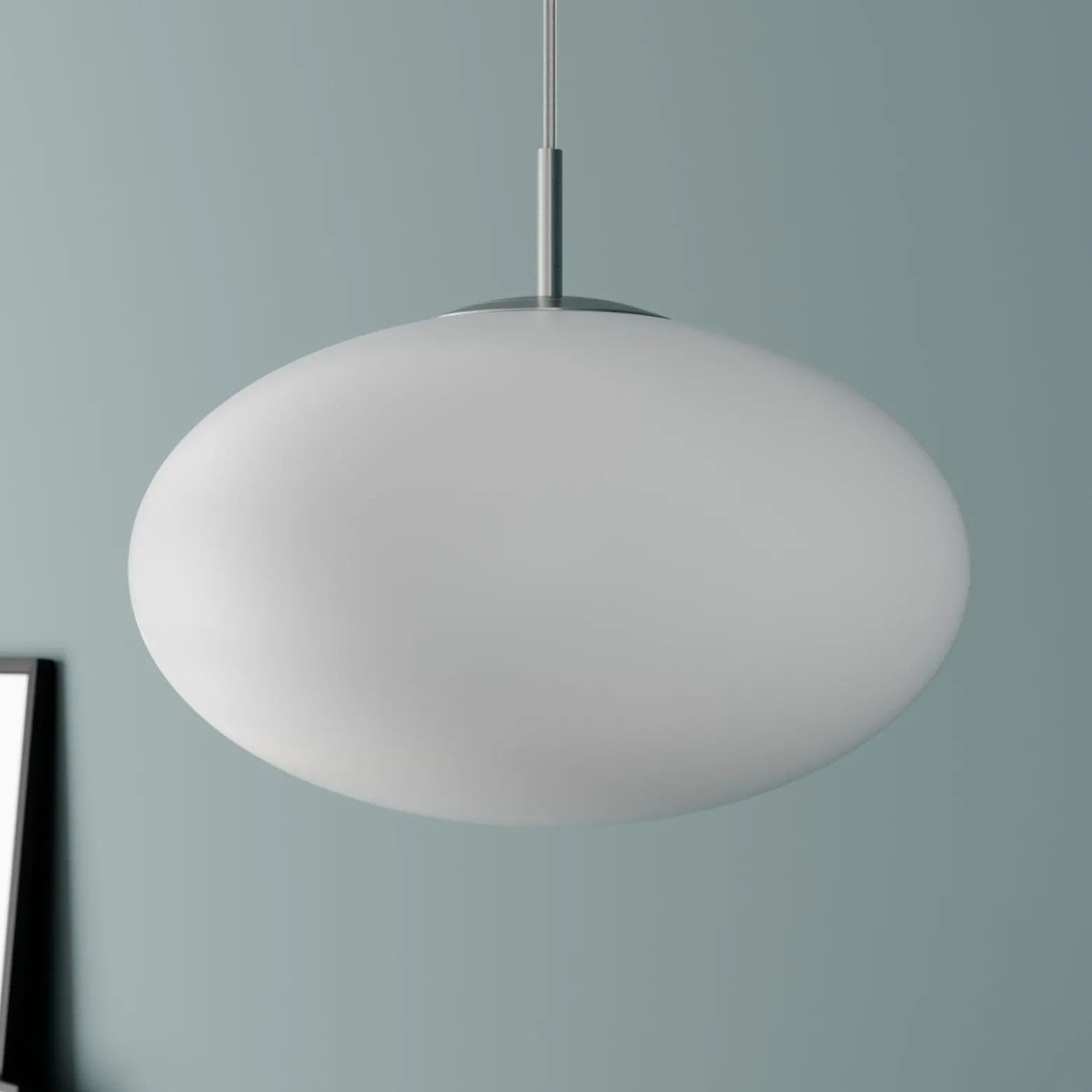 Lindby Riippuvalaisin Sonika, Ø 40 cm, nikkelin värinen, lasi, E27