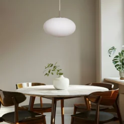 Lindby Riippuvalaisin Sonika, Ø 40 cm, nikkelin värinen, lasi, E27