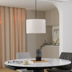 Lindby Riippuvalaisin Soula, Ø 40 cm, beige, muovia, E27