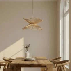 Lindby riippuvalaisin Valdorin, beige, paperi, Ø 40 cm, E27