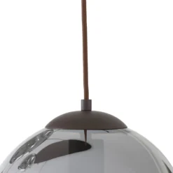 Lindby Riippuvalaisin Valentina, E27, 125.5cm korkea, harmaa, lasi