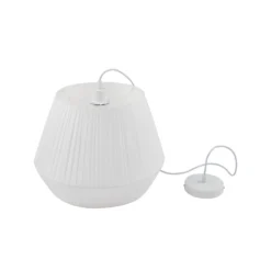 Lindby Riippuvalaisin Vitore, Ø 40 cm, tekstiili, valkoinen