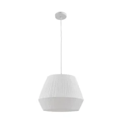 Lindby Riippuvalaisin Vitore, Ø 40 cm, tekstiili, valkoinen