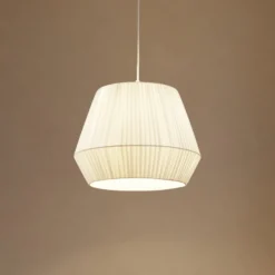 Lindby Riippuvalaisin Vitore, Ø 40 cm, tekstiili, valkoinen