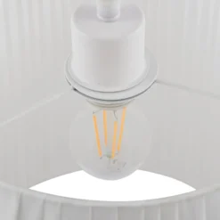 Lindby Riippuvalaisin Vitore, Ø 40 cm, tekstiili, valkoinen