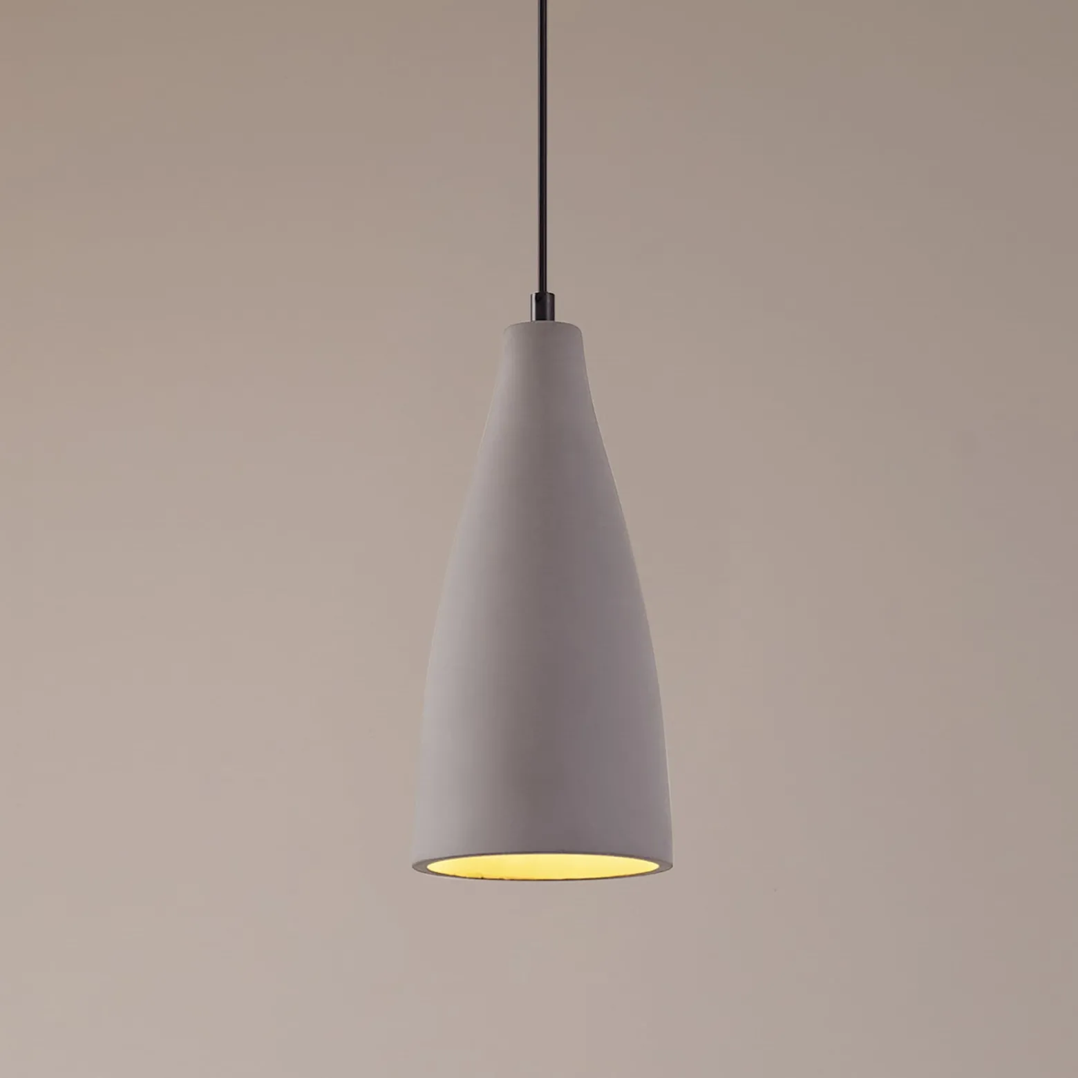 Lindby Riippuvalo Sanne, harmaa, betoni, Ø 15 cm, E27