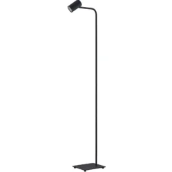 Lindby Sanad lattiavalaisin, korkeus 140 cm, musta, metalli, GU10