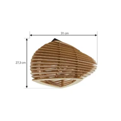 Lindby Sanza kattovalaisin, 50 cm, puu, kaareva