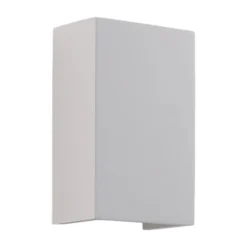 Lindby seinävalaisin Colja, kulmikas, korkeus 16 cm, kipsi, valkoinen