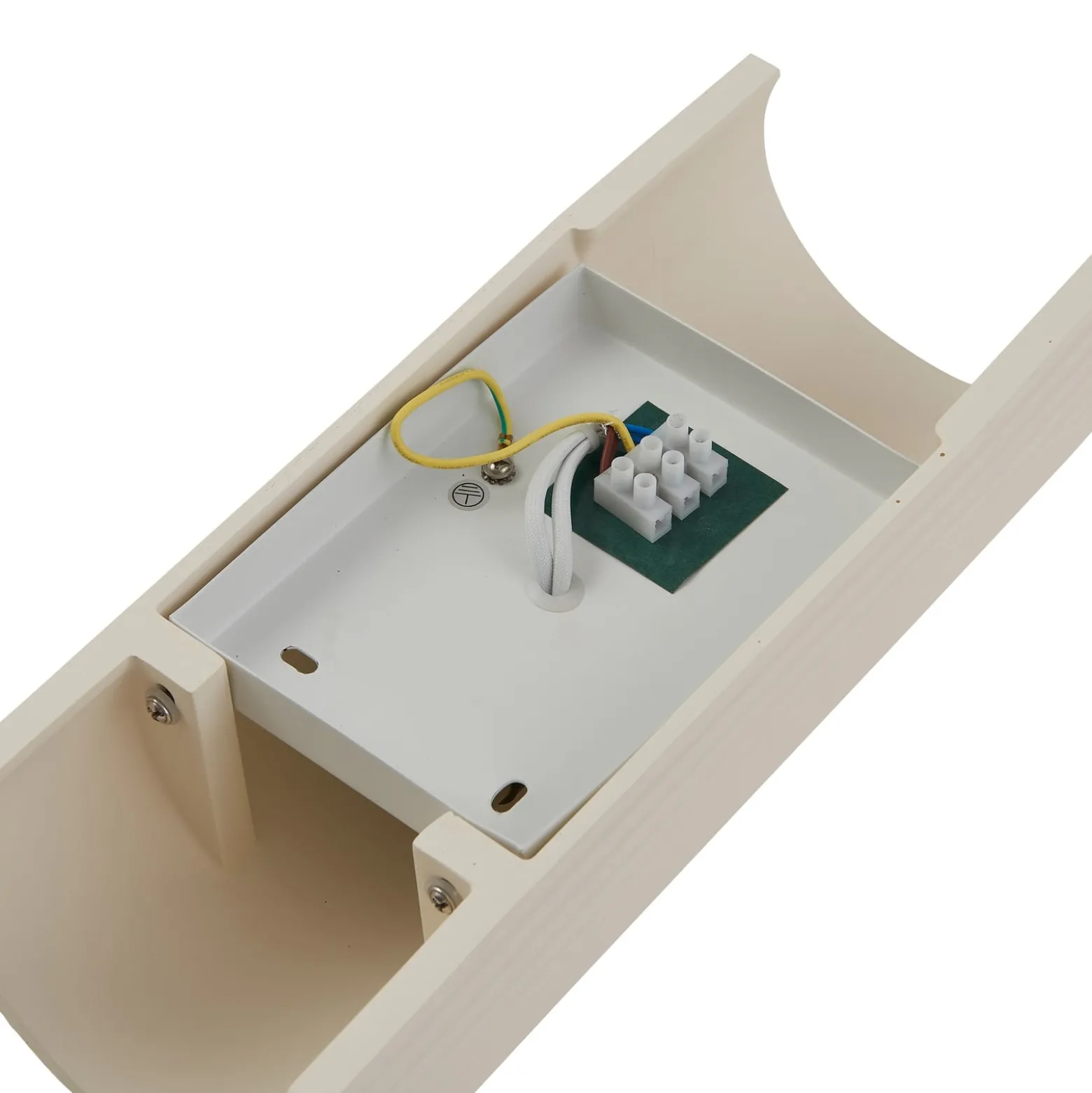 Lindby seinävalaisin Colja, pyöreä, korkeus 30,5 cm, kipsi, beige
