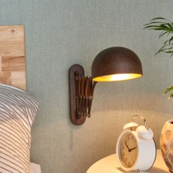 Lindby seinävalaisin Curtis, ruosteenvärinen, säädettävä, 57 cm, E14