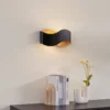 Lindby seinävalaisin Dailin, musta/kulta, 30 cm, metalli