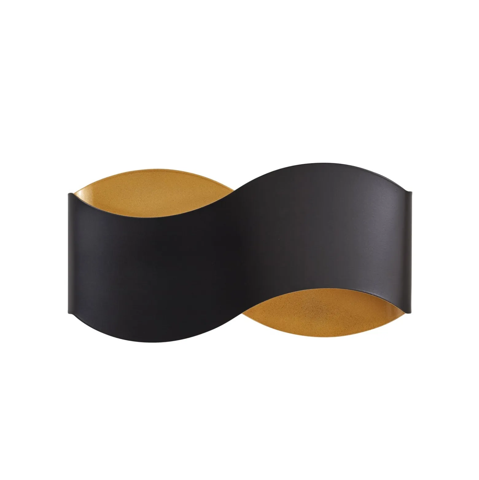 Lindby seinävalaisin Dailin, musta/kulta, 30 cm, metalli