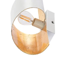 Lindby seinävalaisin Desirio, valkoinen/kulta, 35cm, metallia