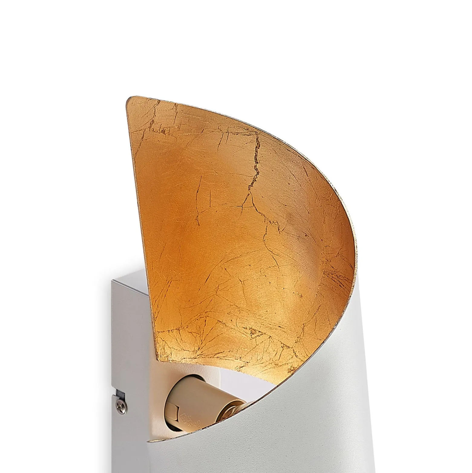 Lindby seinävalaisin Desirio, valkoinen/kulta, 35cm, metallia