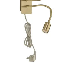 Lindby seinävalaisin Florens, messinki, LED-lukulamppu, 23,5 cm