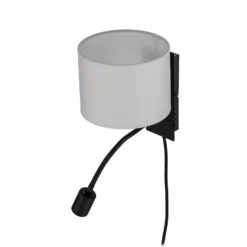 Lindby seinävalaisin Florens, musta, LED-lukulamppu, 23,5 cm