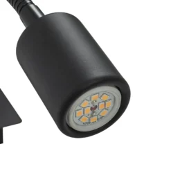 Lindby seinävalaisin Florens, musta, LED-lukulamppu, 23,5 cm