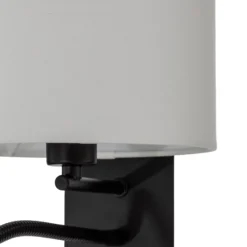 Lindby seinävalaisin Florens, musta, LED-lukulamppu, 23,5 cm
