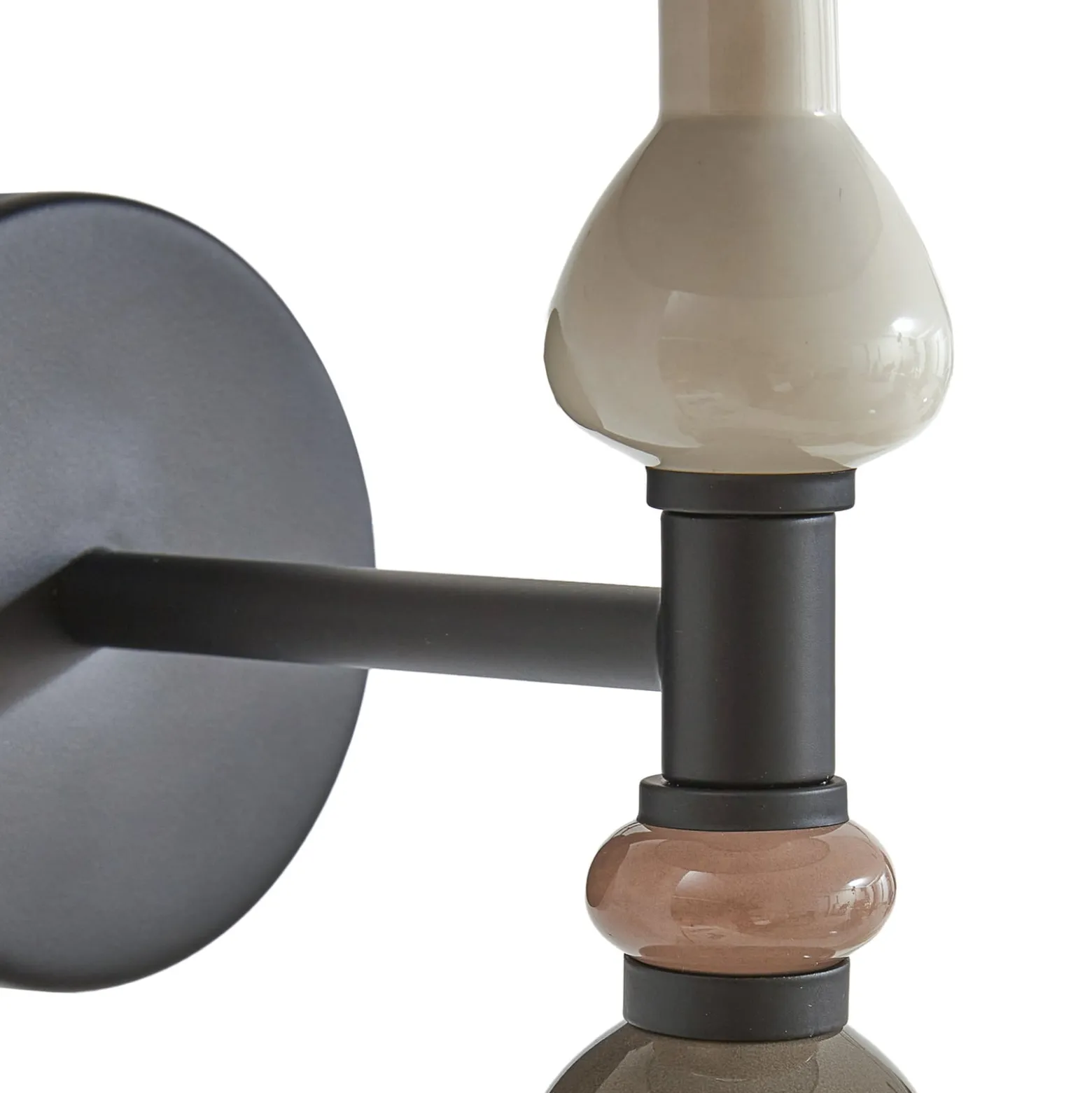 Lindby seinävalaisin Haldorin, harmaa/musta, tekstiili, 58 cm